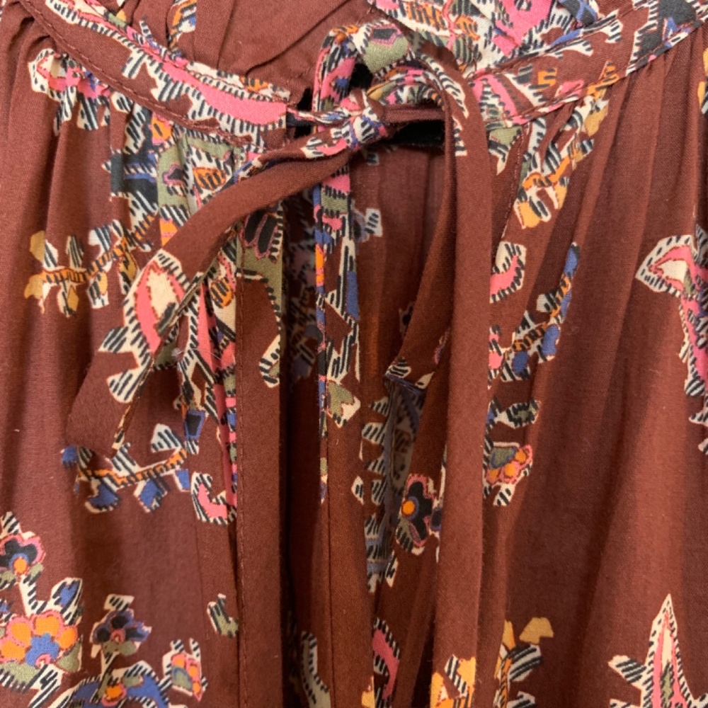 Veronica Beard Zee Paisley Ruffle Mini Dress Womens 8 Tiered 100% Cotton Printed - Picture 6 of 16